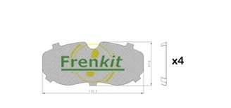 Протискрипна плівка, гальмівна накладка (задня пластина), Frenkit 940295