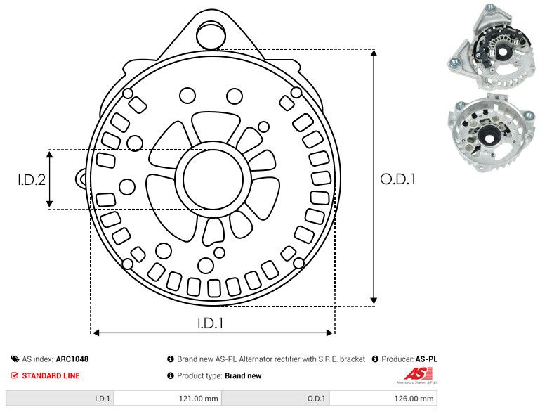Kaitsekate, generaator, AS-PL ARC1048