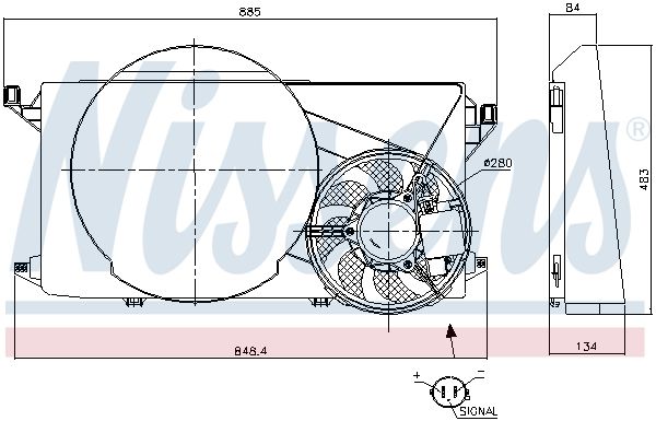 NISSENS FORD Вентилятор радіатора 2.2/2.4TDCi 06-