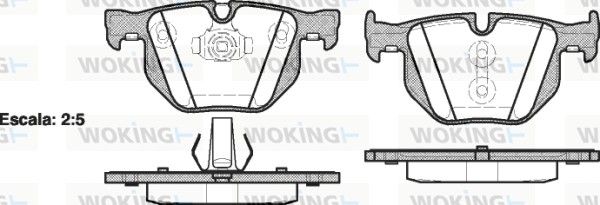 Колодки тормозные, задние, BMW X5 (E70), X5 (F15,F85), X6 (E71,E72); 3.0, 06-19