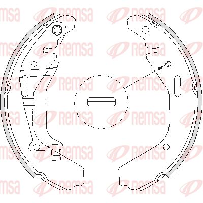 Комплект гальмівних колодок, Remsa 4202.00