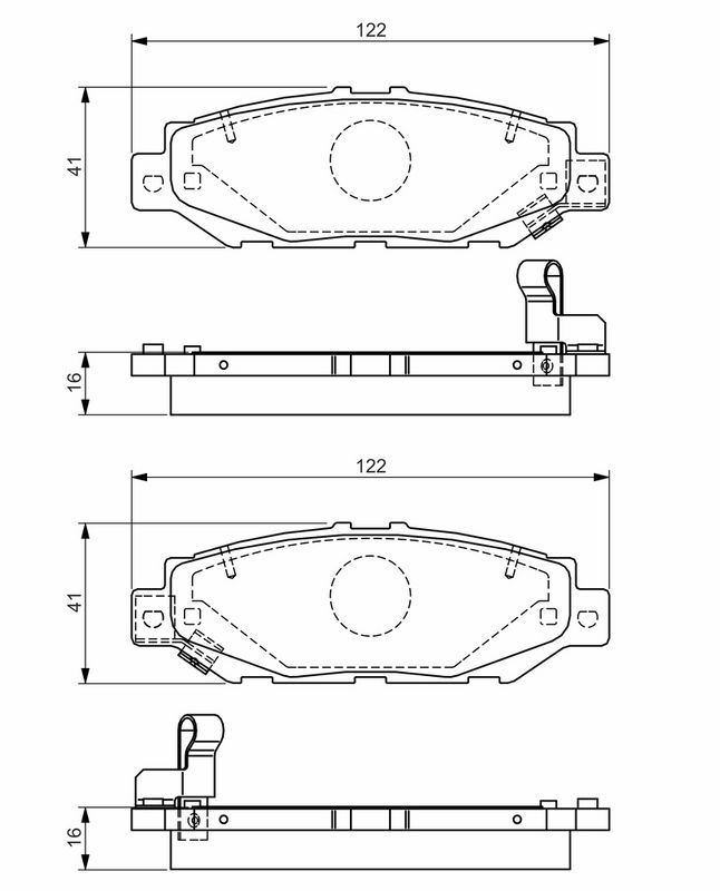 BOSCH 0986495122 Brake Pad Set, disc brake