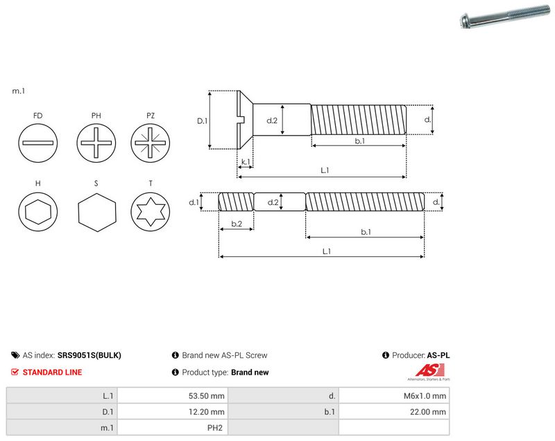 AS-PL SRS9051S(BULK) Repair Set, alternator