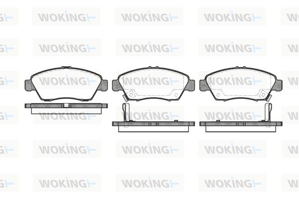 Комплект гальмівних накладок, дискове гальмо, Woking P5183.02