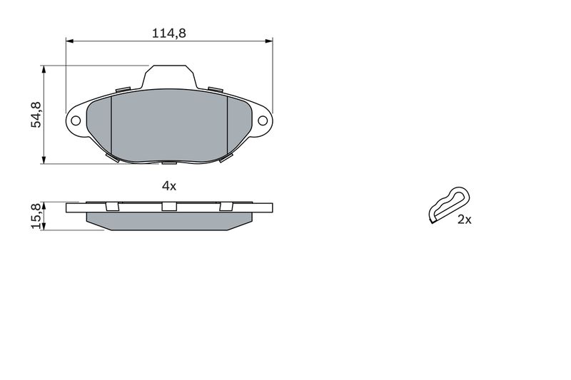 BOSCH 0 986 461 119 Brake Pad Set, disc brake