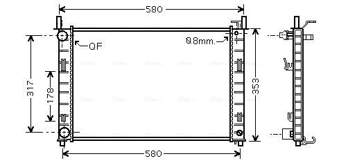 AVA QUALITY COOLING hűtő, motorhűtés FDA2326