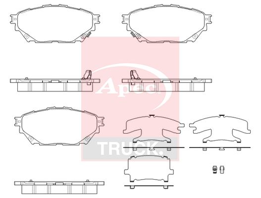APEC Brake Pad Set, disc brake PAD25749