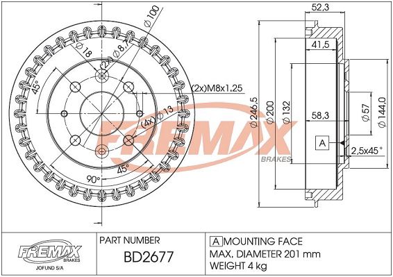 Piduritrummel FREMAX BD-2677