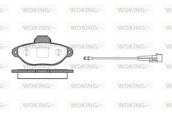 Комплект гальмівних накладок, дискове гальмо, Woking P5143.01