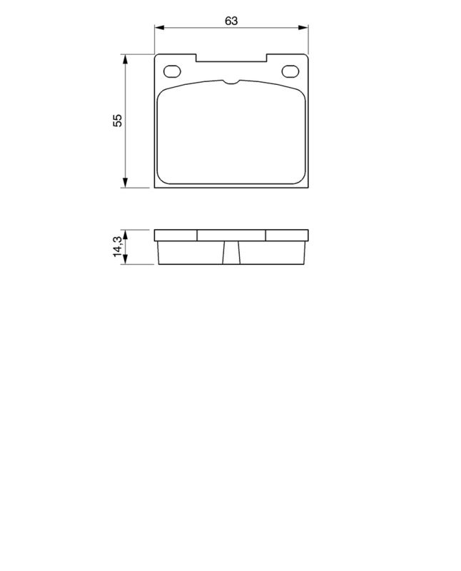 Piduriklotsi komplekt, ketaspidur, BOSCH 0 986 460 881