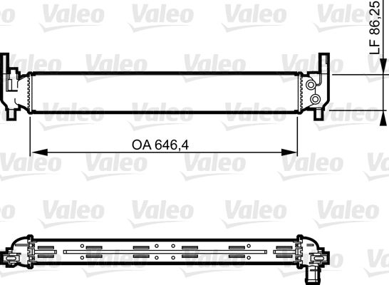 Valeo Radiator, engine cooling 735310