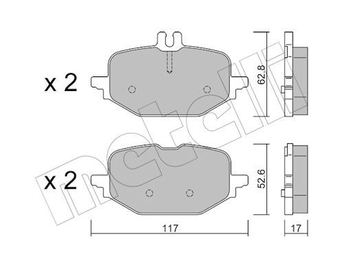METELLI 22-1359-1 Brake Pad Set, disc brake