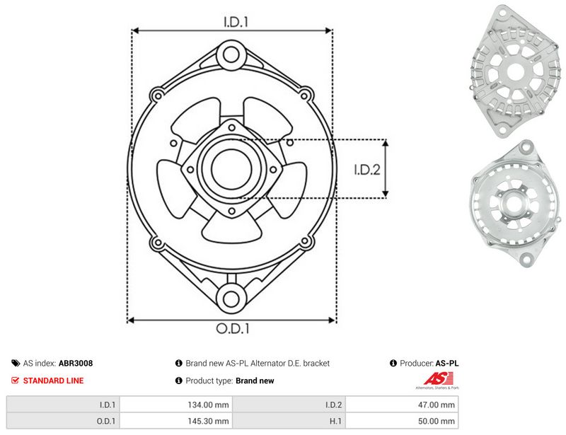 AS-PL ABR3008 Protective Cap, alternator
