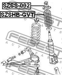 Опора, амортизатор, Febest SZSS-002