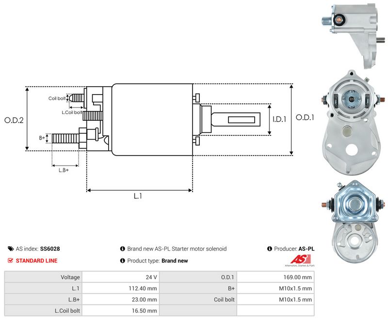 Magnetlülitus, starter, AS-PL SS6028