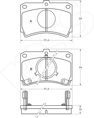 1-GNC R-327 - Brake Pad Set, disc brake