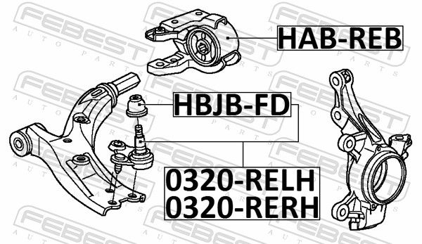 FEBEST 0320-RELH Ball Joint