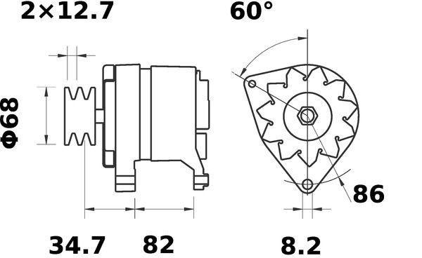 Product Image - Dynamo / alternator - MG199 - MAHLE