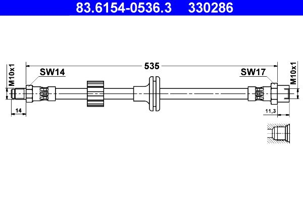Furtun frana 83.6154-0536.3 ATE