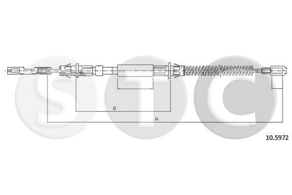 STC huzal, rögzítőfék T482515