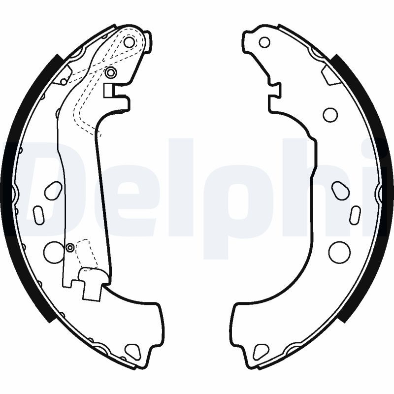 Комплект гальмівних колодок, Delphi LS2014