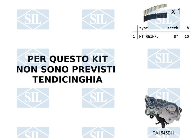 Saleri SIL Vízpumpa + fogasszíj készlet K2PA1545BH
