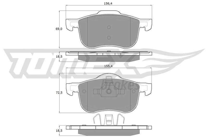 TOMEX Brakes fékbetétkészlet, tárcsafék TX 14-04