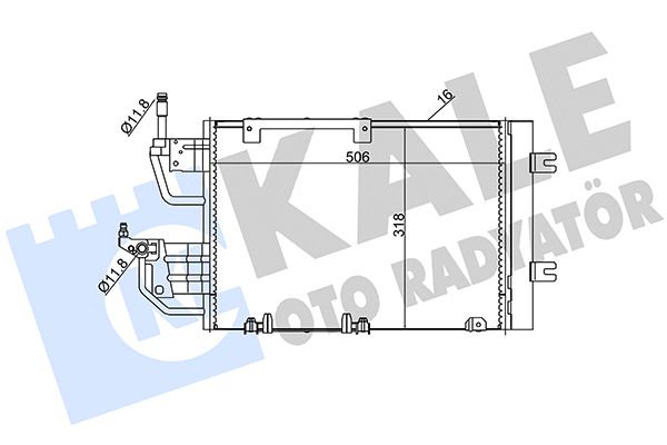 Конденсатор, система кондиціонування повітря, Kale Oto Radyatör 393500