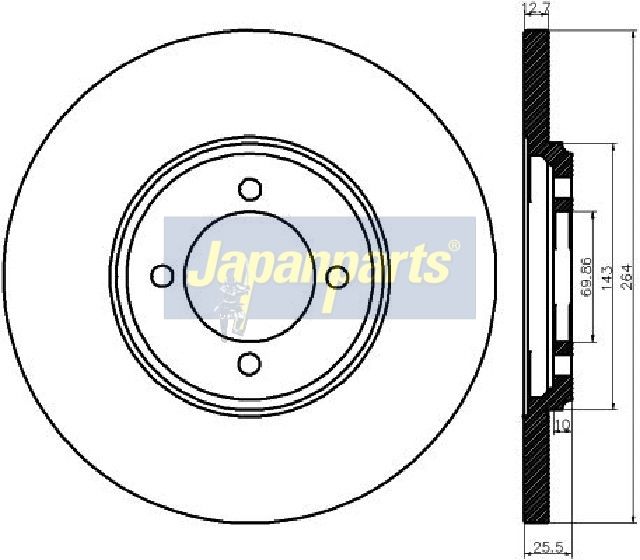 JAPANPARTS Stabdžių diskas