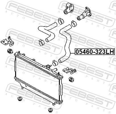 FEBEST 05460-323LH Radiator Hose