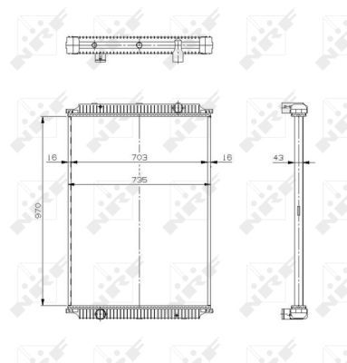 NRF 509564 Radiator, engine cooling
