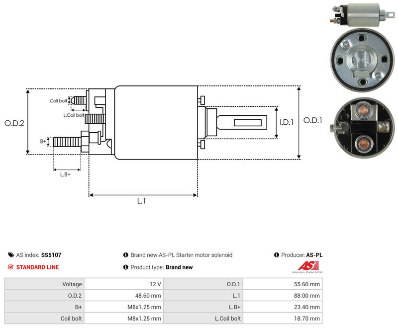 Magnetlülitus, starter, AS-PL SS5107