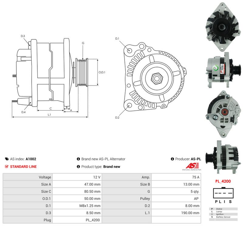 Generaator, AS-PL A1002