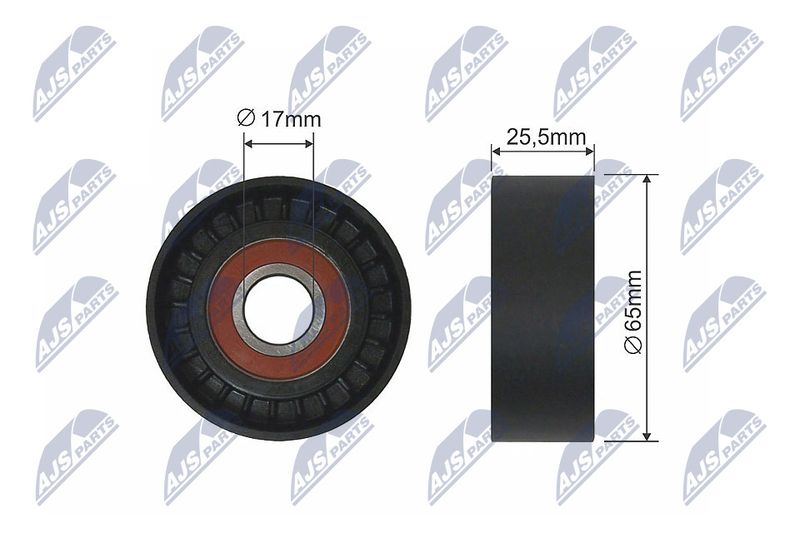 NTY РОЛИК РУЧКОВОГО РЕМНЯ Audi A3 2003-2024; Audi A1 2003-2024; Seat Cordoba 2003-2024; Seat Ibiza 2003-2024; Seat Leo