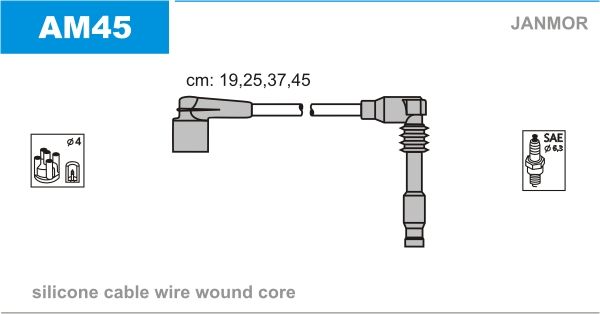 Комплект проводів високої напруги, Janmor AM45