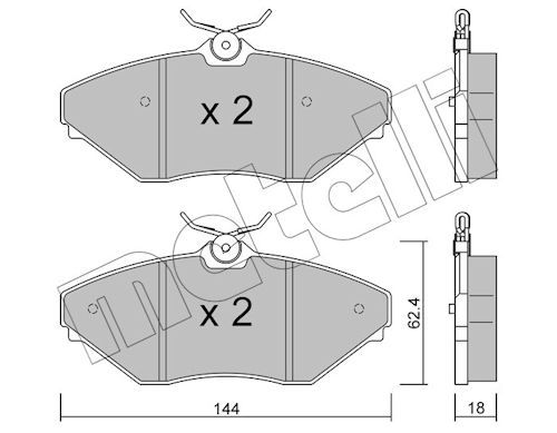 Plaquettes+de+frein+à+disque METELLI 22-0887-0