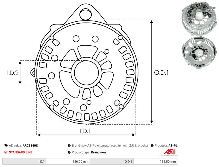 Kaitsekate, generaator, AS-PL ARC3149S