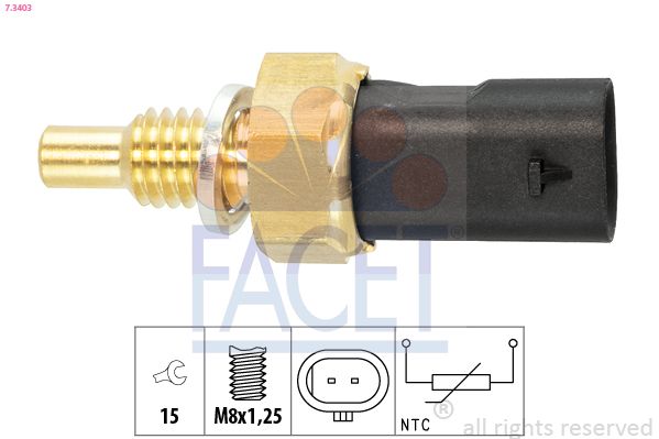 senzor,temperatura lichid de racire FACET Made in Italy - OE Equivalent 7.3403