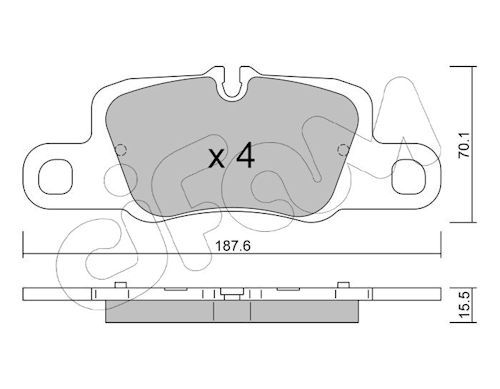 Set placute frana,frana disc 822-1257-0 CIFAM