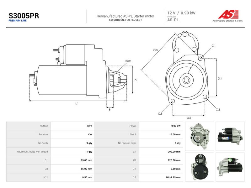 Starter, AS-PL S3005PR