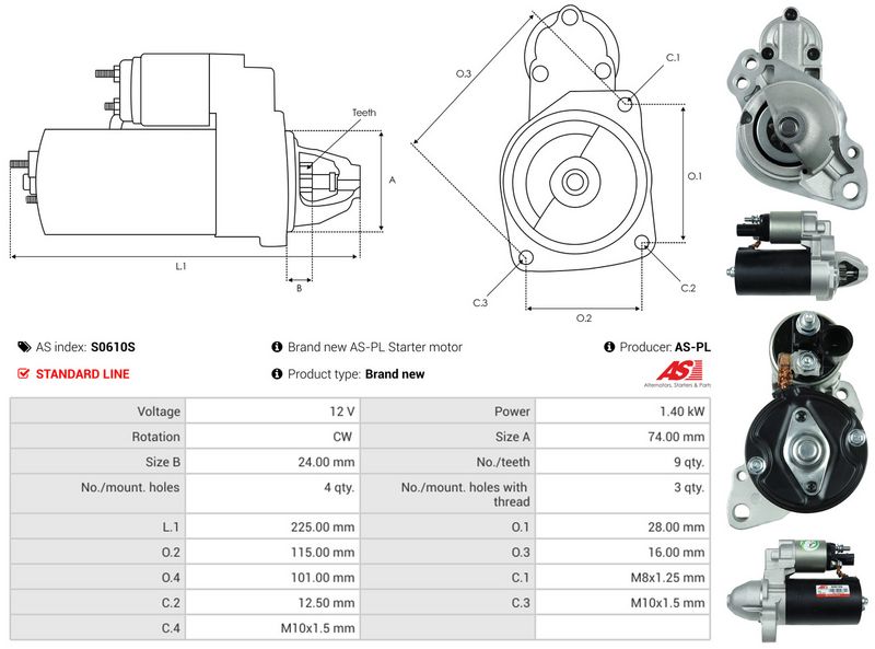 AS-PL S0610S Starter