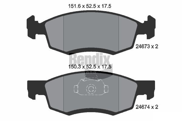 BENDIX Braking fékbetétkészlet, tárcsafék BPD1405