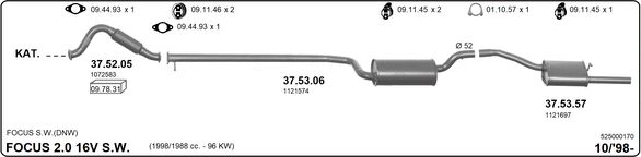 ABGASANLAGE IMASAF 525000170