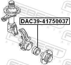 FEBEST DAC39-41750037 Wheel Bearing