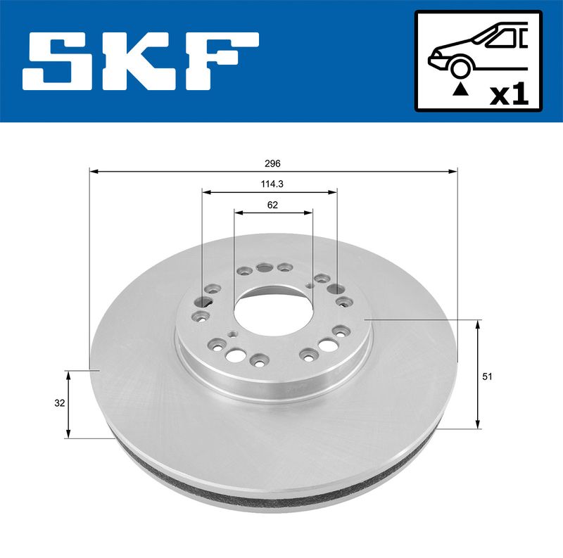 SKF VKBD 80278 V1 Brake Disc