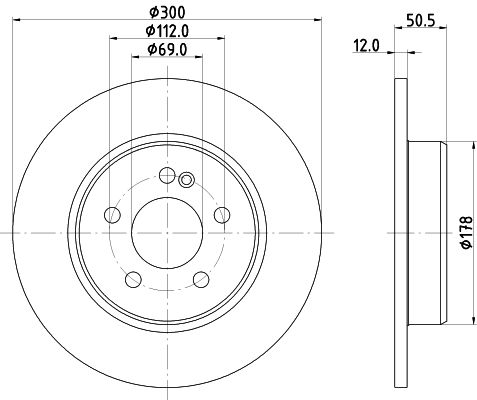 Disc frana 8DD 355 134-511 HELLA