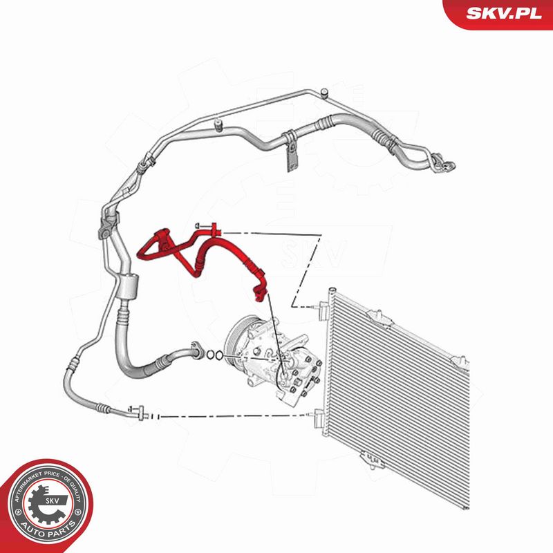 ESEN SKV 43SKV596 High/Low-pressure Line, air conditioning