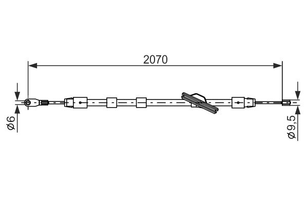 BOSCH Trekkabel, parkeerrem 1 987 477 700