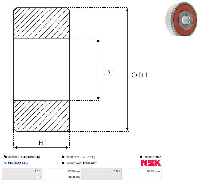 AS-PL ABE9044(NSK) Bearing