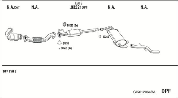 WALKER kipufogórendszer CIK012064BA